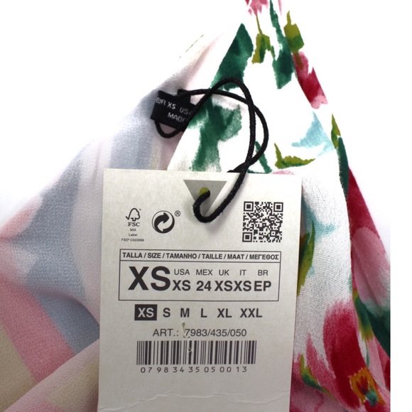 Zara NWT Printed Floral Flowy and Loose Tank in size XS - Picture 10 of 11